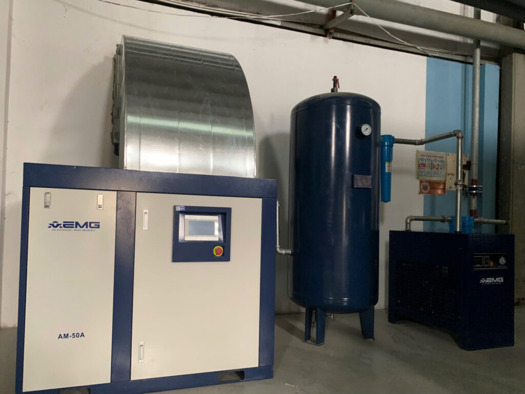 Hệ thống thông gió kết hợp với máy nén khí AEMG