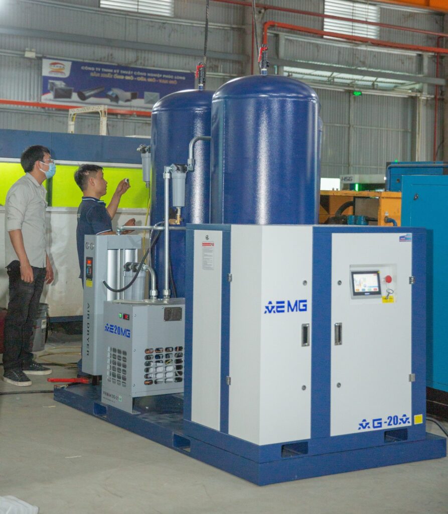 Lắp đặt máy nén khí trục vít cao áp 