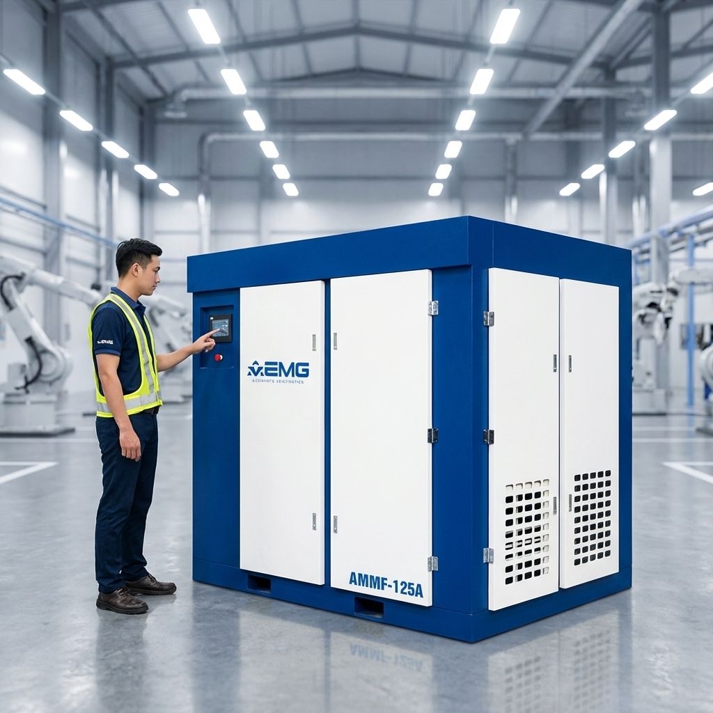 Máy nén khí trục vít 2 cấp AEMG – AMMF-125A/90KW 6 Máy nén khí trục vít 2 cấp AMMF-125A-90kw