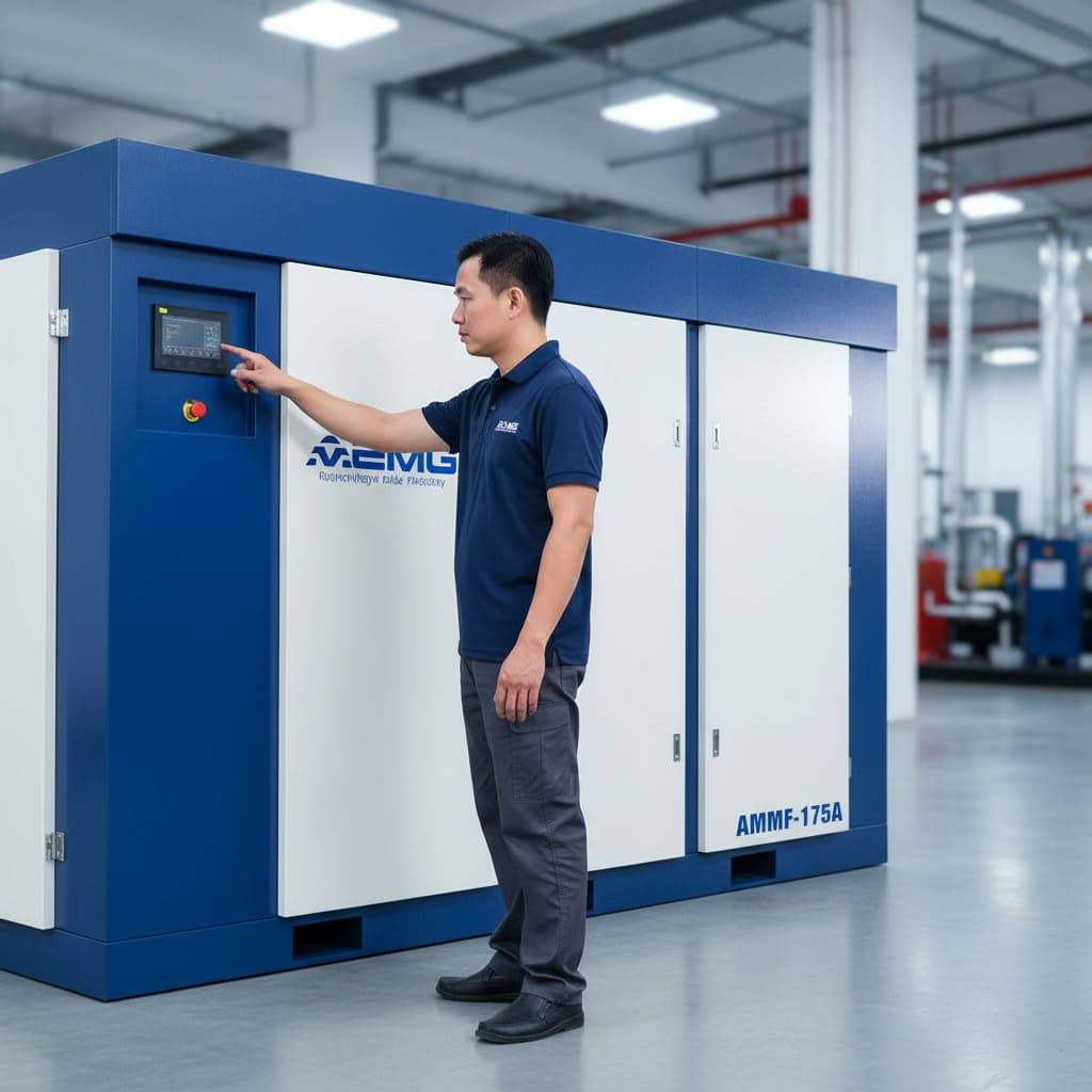 Máy nén khí trục vít 2 cấp AMMF-175A-132kw