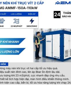 Máy nén khí trục vít 2 cấp-AMMF-150A