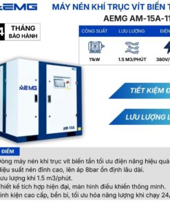 Máy nén khí trục vít biến tần-AM-15A