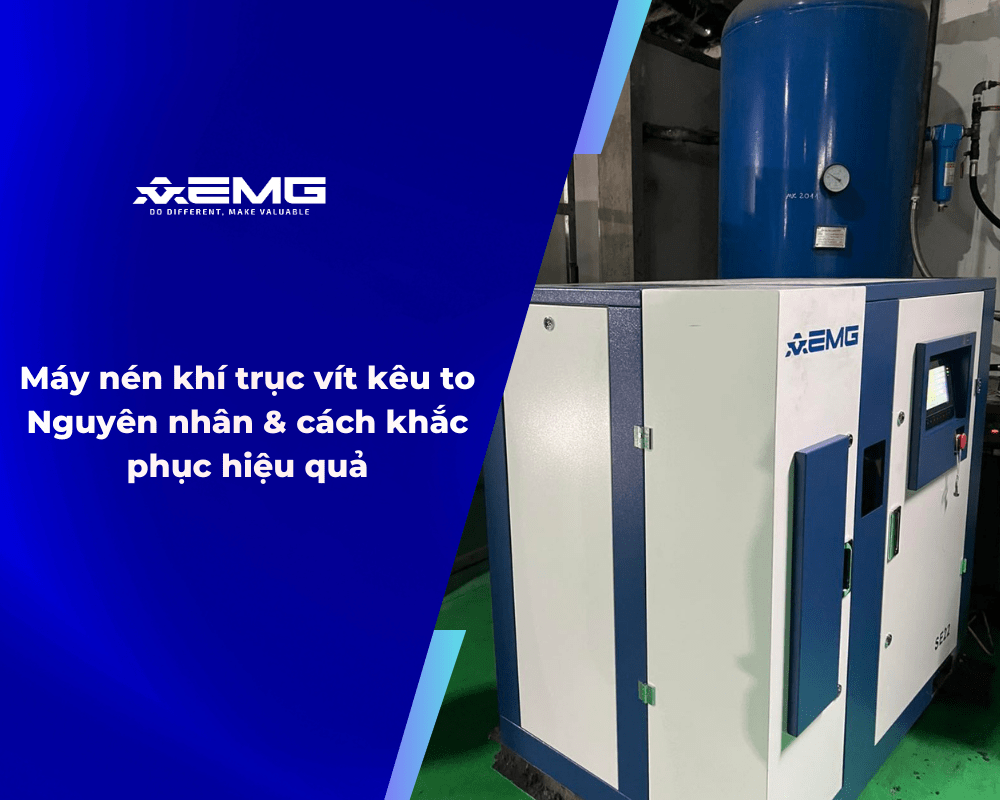 Máy nén khí trục vít kêu to – Nguyên nhân & cách khắc phục hiệu quả 1 Máy nén khí trục vít kêu to – Nguyên nhân & cách khắc phục hiệu quả