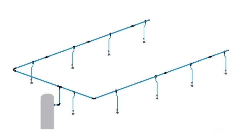Hệ thống đường ống dẫn khí nén mô hình tuyến tính
