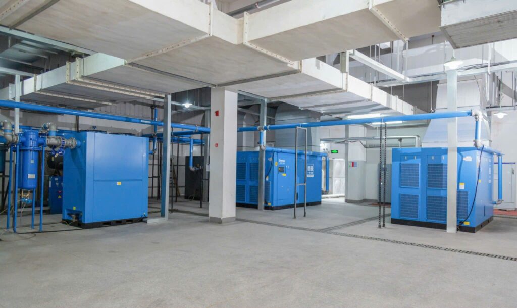 Máy nén khí trục vít phổ biến trong ngành xử lý khí thải