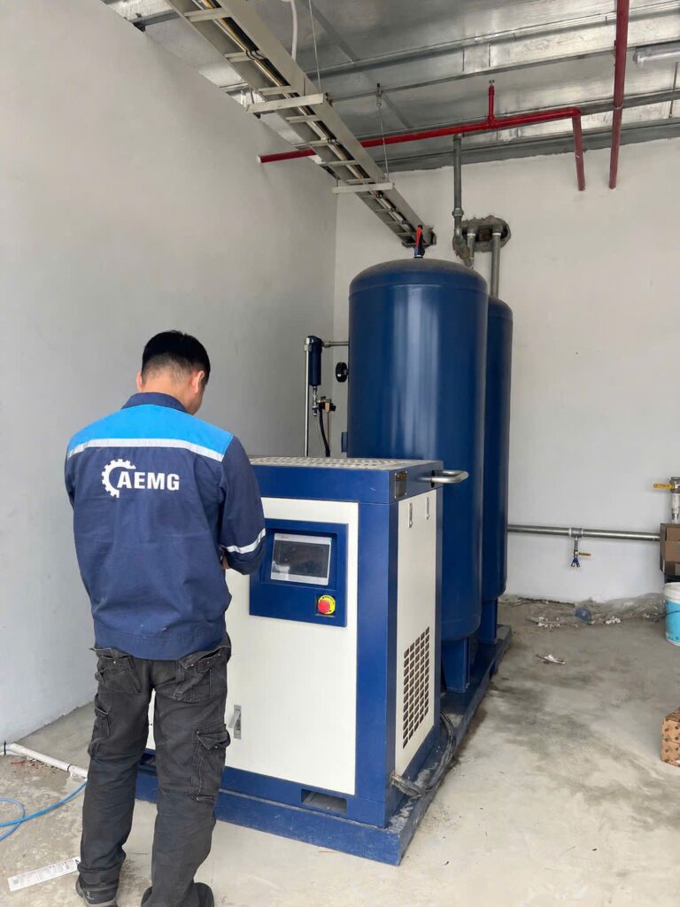 Lắp đặt máy nén khí AG-20AH tại Phú Thọ