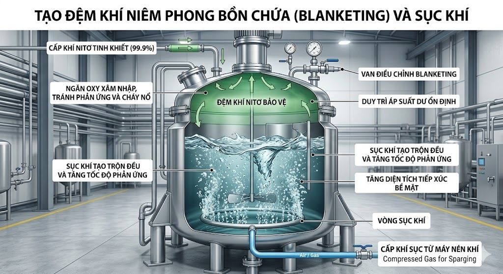 Bồn chứa dung môi hoặc hóa chất